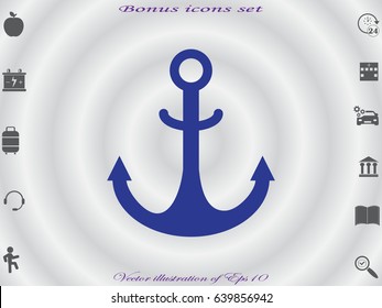 Anchor Marine, icon, vector illustration eps10