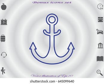 Anchor Marine, icon, vector illustration eps10
