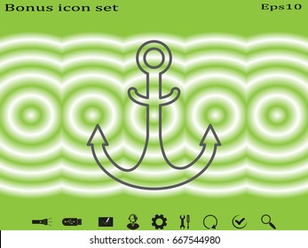 Anchor Marine, icon, vector illustration eps10