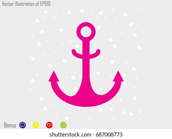 Anchor Marine, icon, vector illustration eps10