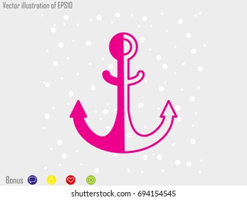 Anchor Marine, icon, vector illustration eps10