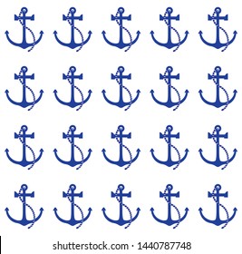 Anchor Marine Pattern Background Seamless Design