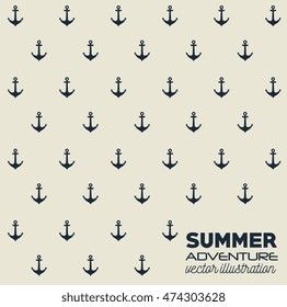 anchor marine retro icon vector illustration graphic