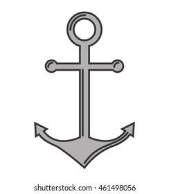 anchor marine symbol icon vector isolated graphic