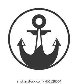 anchor marine symbol icon vector isolated graphic