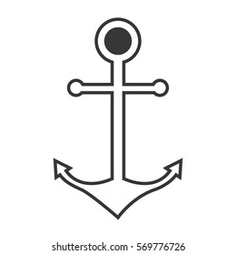 anchor maritime isolated icon vector illustration design