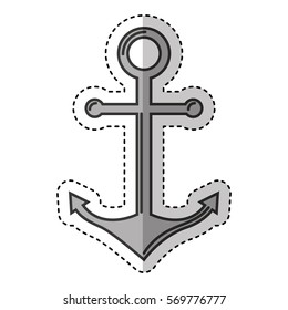 anchor maritime isolated icon vector illustration design