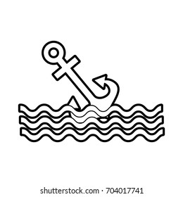 anchor maritime with waves