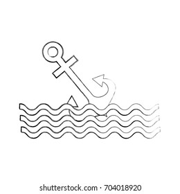 anchor maritime with waves