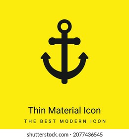 Anchor minimal bright yellow material icon