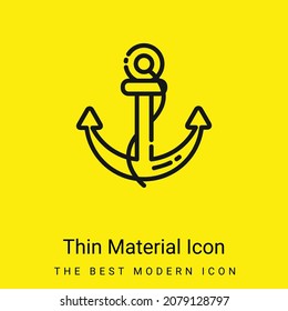 Icono mínimo de material amarillo brillante de anclaje