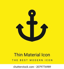 Icono mínimo de material amarillo brillante de anclaje