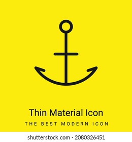 Anchor minimal bright yellow material icon