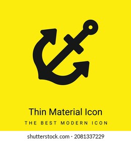 Anchor minimal bright yellow material icon