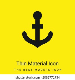Icono mínimo de material amarillo brillante de anclaje