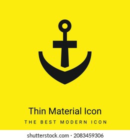 Anchor minimal bright yellow material icon