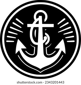 Anchor - Minimalist and Flat Logo - Vector illustration
