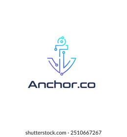 Anchor.co Design moderno do vetor de logotipo