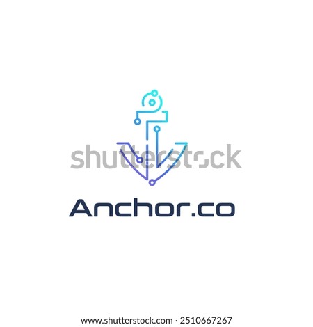 Anchor.co Modern Logo Vector Design
