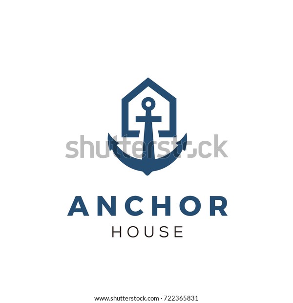 Anchor Mortgage House Logo Vector Template Stock Vector (Royalty Free
