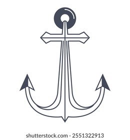 âncora ícone náutico design isolado