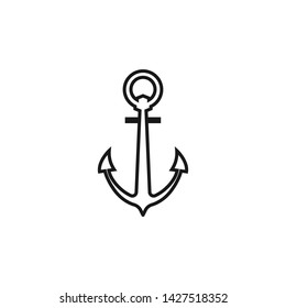 Anchor Nautical Icon Logo Vector