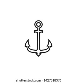 Anchor Nautical Icon Logo Vector