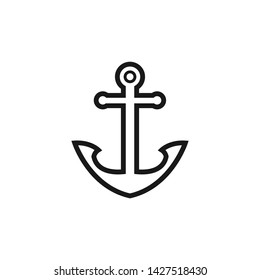 Anchor Nautical Icon Logo Vector
