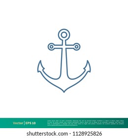 Anchor - Nautical Icon Vector Logo Template Illustration Design. Vector EPS 10.