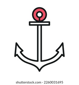 anchor nautical icon white background