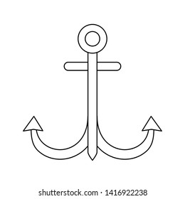 Anchor nautical marine symbol isolated vector illustration graphic design