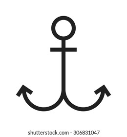 Anchor, nautical, ship icon vector image. Can also be used for military. Suitable for use on web apps, mobile apps and print media.