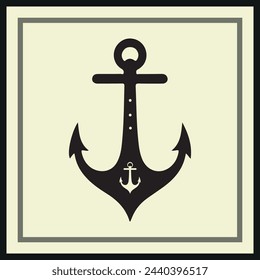 Anchor nautical Ship navy black silhouette