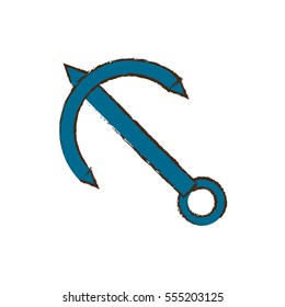 anchor nautical travel maritime color sketch vector illustration eps 10