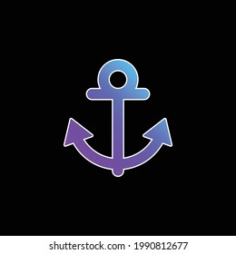 Icono de vector de degradado azul de la herramienta de navegación de anclaje