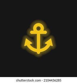 Anchor Navigationstool gelb leuchtendes Neonsymbol