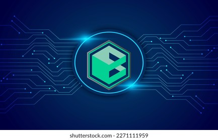 Anchor Neural World ANW token  logo with crypto currency themed circle background design.Anchor Neural World ANW  currency vector illustration blockchain technology concept  svg