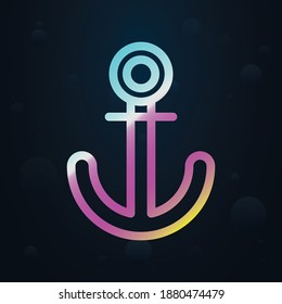 Anchor nolan icon. Simple thin line, outline vector of seaside icons for ui and ux, website or mobile application