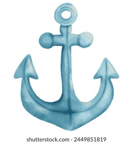 Anchor on a white background. Hand-drawn illustration.