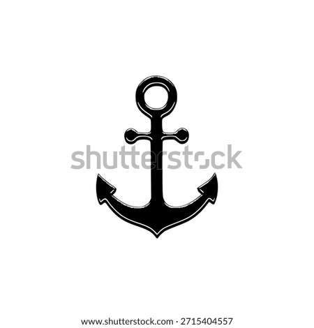 anchor on white background, ship anchor vector