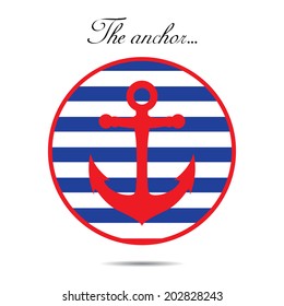 The anchor on the white background. vector EPS