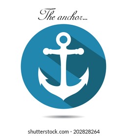 The anchor on the white background. vector EPS