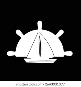 anchor on white background, vector illustration