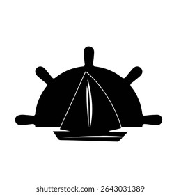 anchor on white background, vector illustration