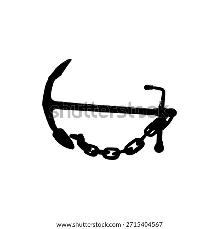 anchor on white background vector