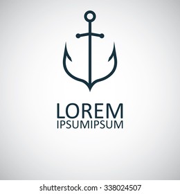 anchor outline, thin, flat, digital icon for web and mobile
