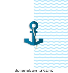 Anchor from paper. Vector EPS10