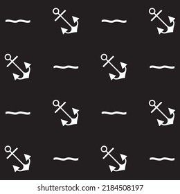 The anchor Pattern with black background 