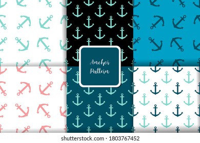 Anchor pattern. Minimalist and elegant image.