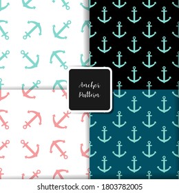 Anchor pattern. Minimalist and elegant image.
